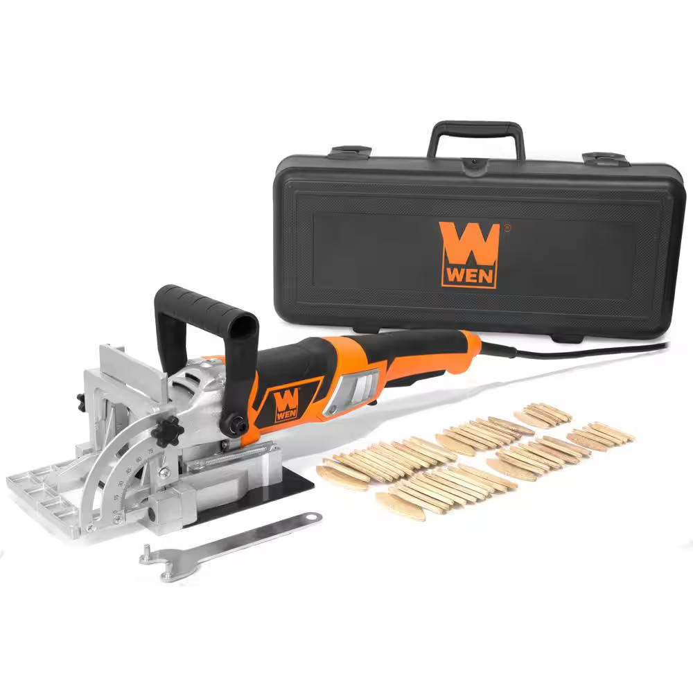 8.5 Amp Plate and Biscuit Joiner with Case and Biscuits