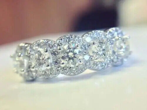 Lab-Created 3.60 Ct Round Cut White Diamond Wedding Ring 925 Sterling Silver