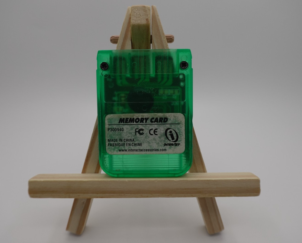 PlayStation one memory card Interact 1 Mb 15 Blocks Translucent green