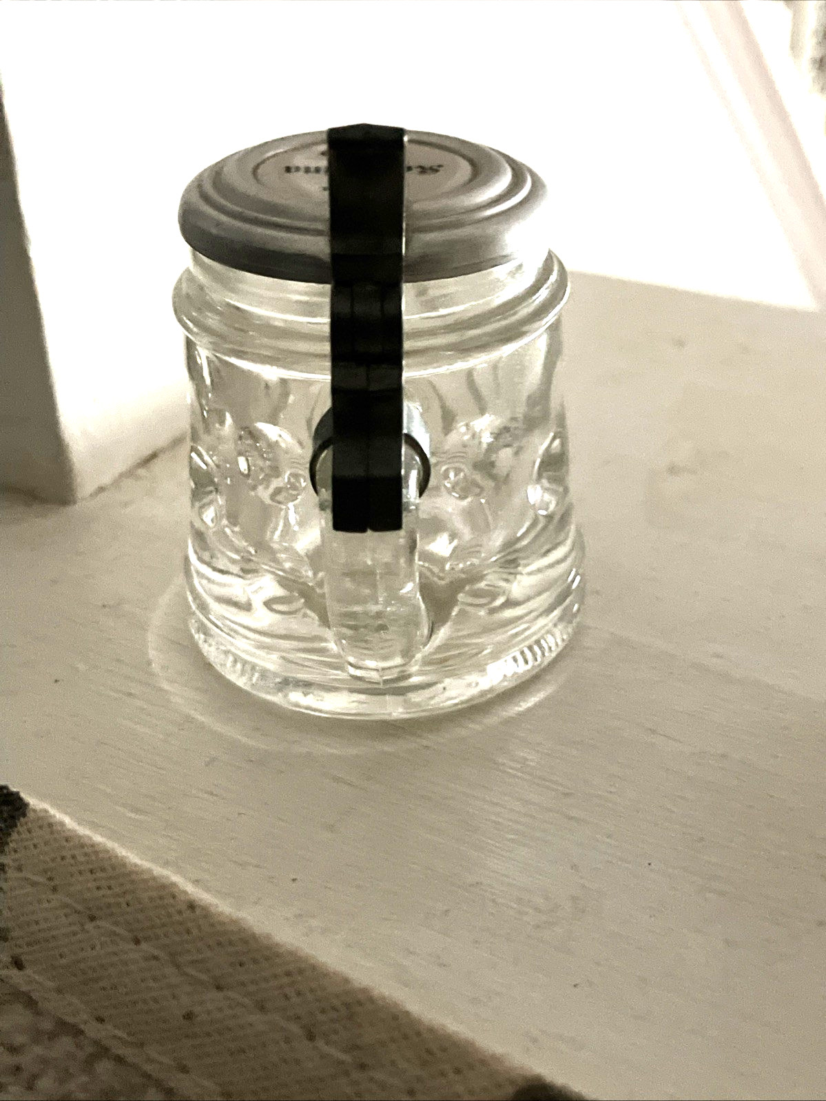 Mini German Beer Tankard Katbarina Aluminum Lid 2-3/4"