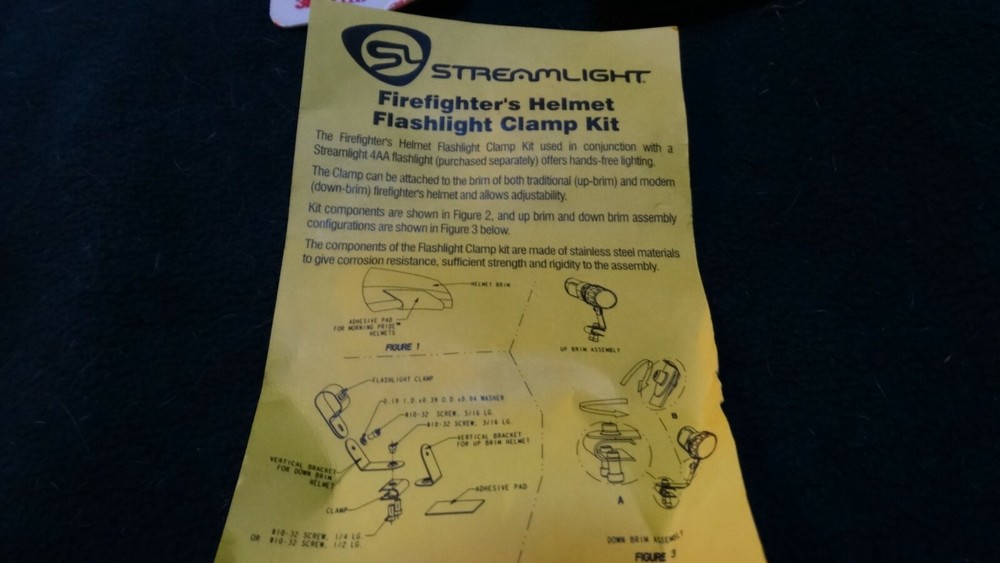 Streamlight Firefighter Helmet Flashlight Clamp Kit for 4AA Flashlight
