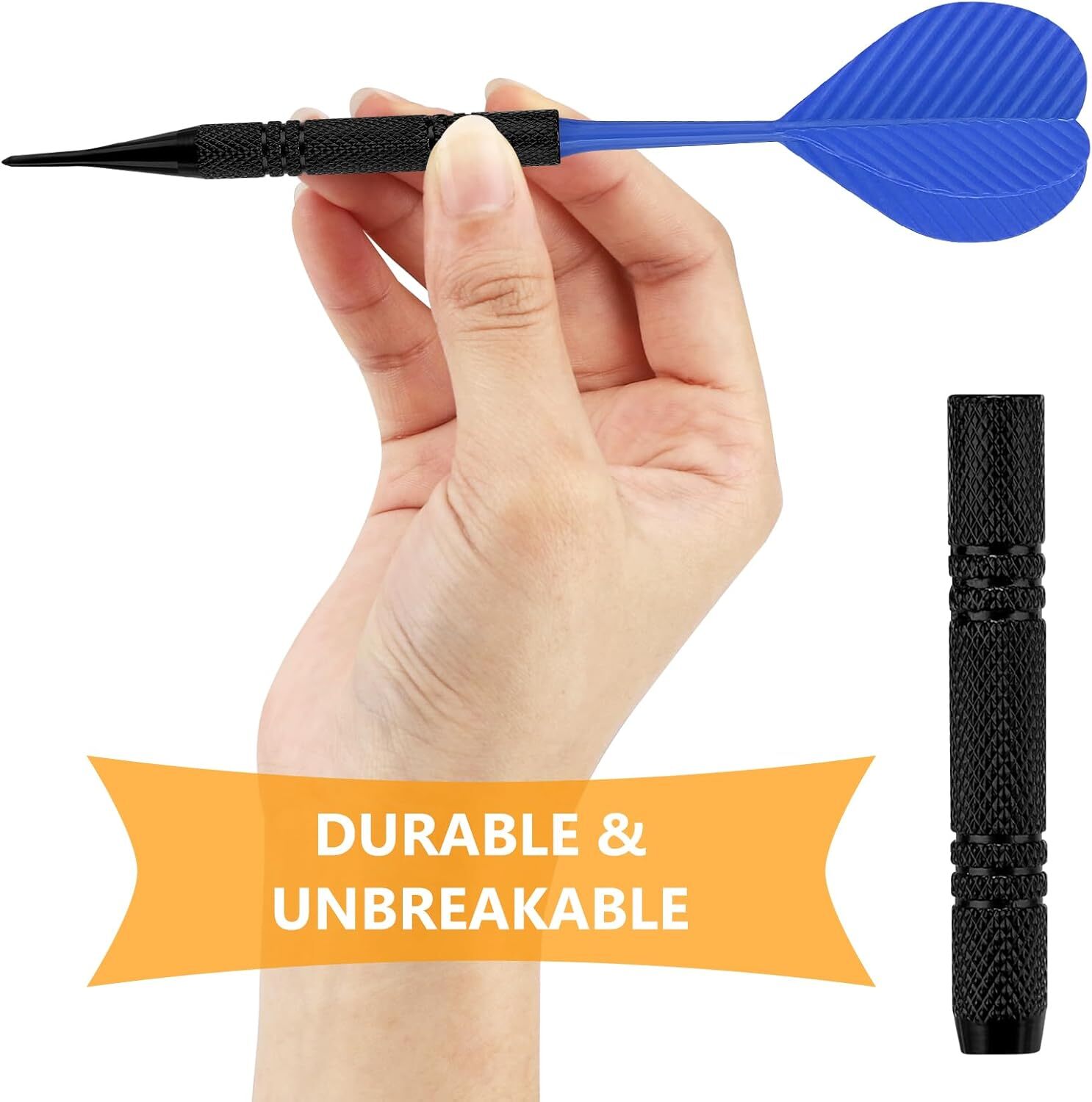 12 Pcs Soft Tip Darts Bar Dart Plastic Tip Darts Set Attach Extra 100 Black 2