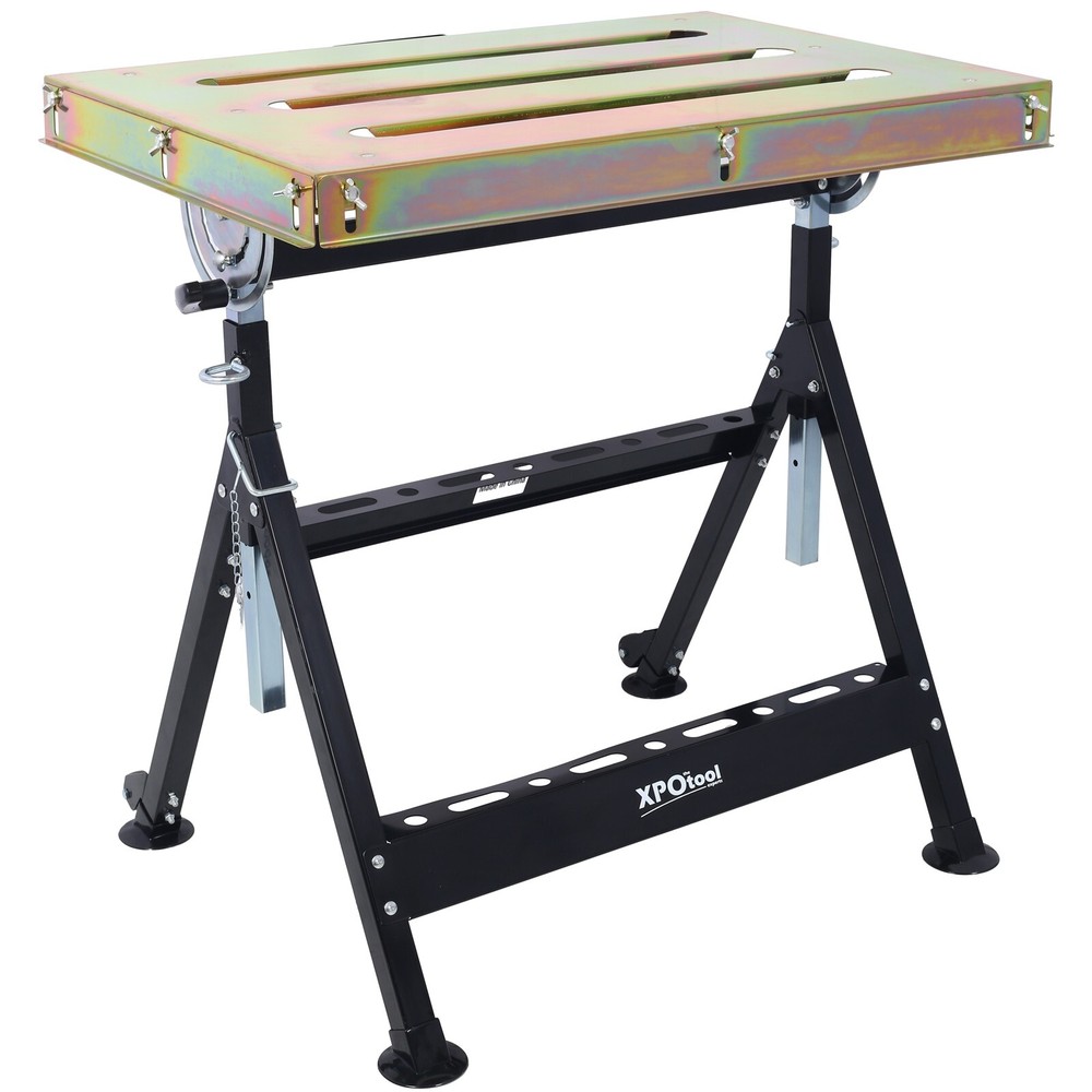 Adjustable Welding Table 30" x 20", 400lbs Load Steel Folding Welding Workbench
