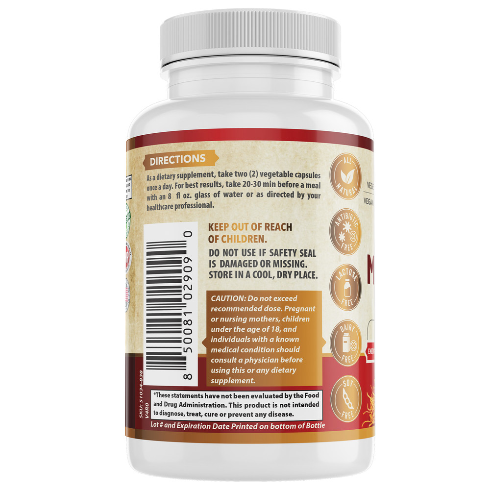 Mushroom Complex Supplement. USA Made.