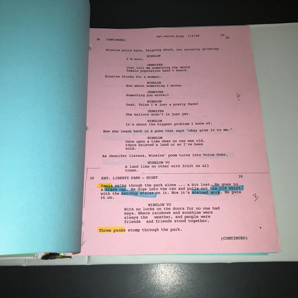 NET WORTH (7/16/98) Asst. Dir. LOADED FINAL DRAFT SCRIPT & PRODUCTION BINDER+COA