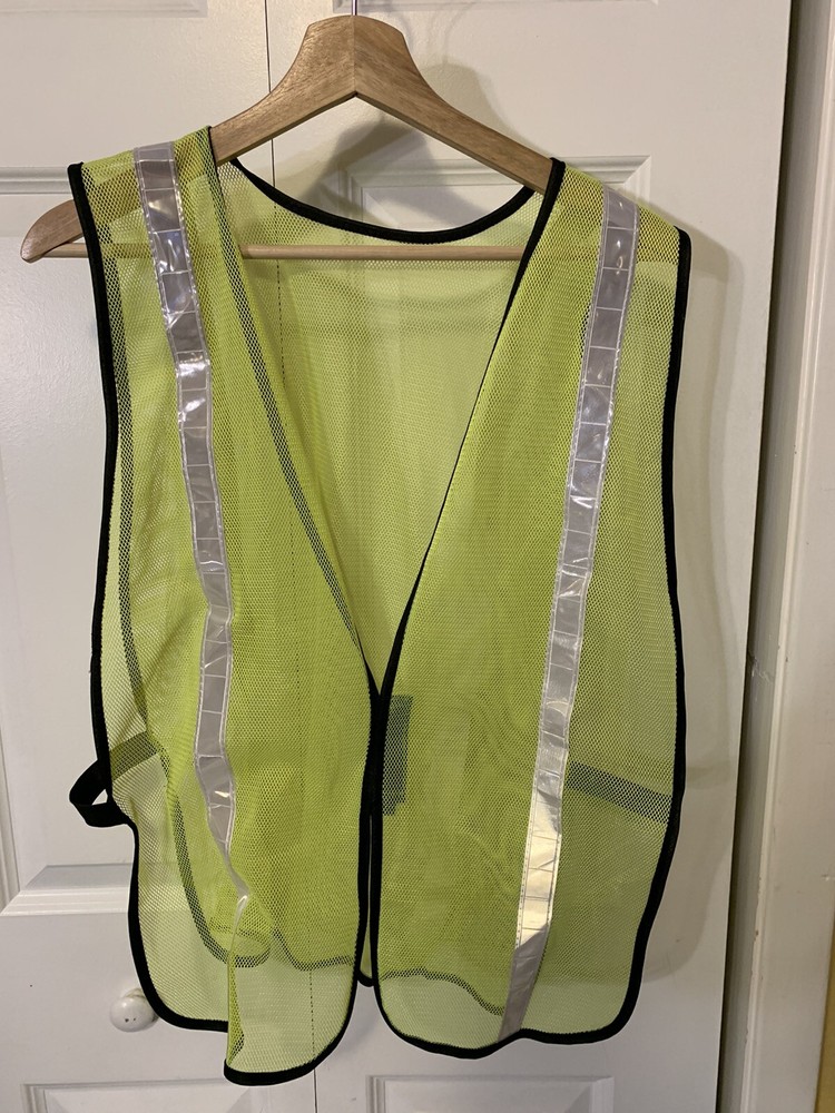 ERB vest work Yellow w reflective bands One Size