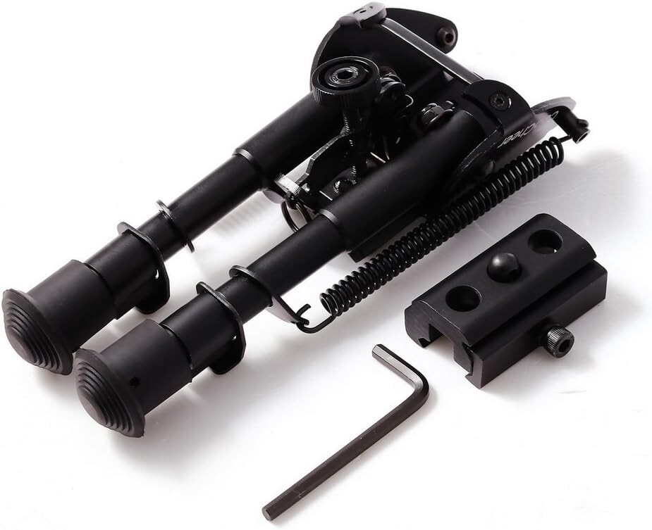 6-9Inch Precision Tactical Rifle Bipod Tactical Spring Return Rail Mount Adapter