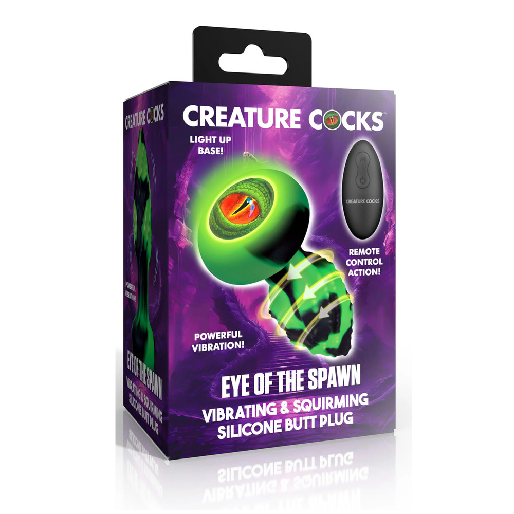 Powerful Vibrating Squirming Fantasy Remote Controlled Silicone Anal Butt Plug