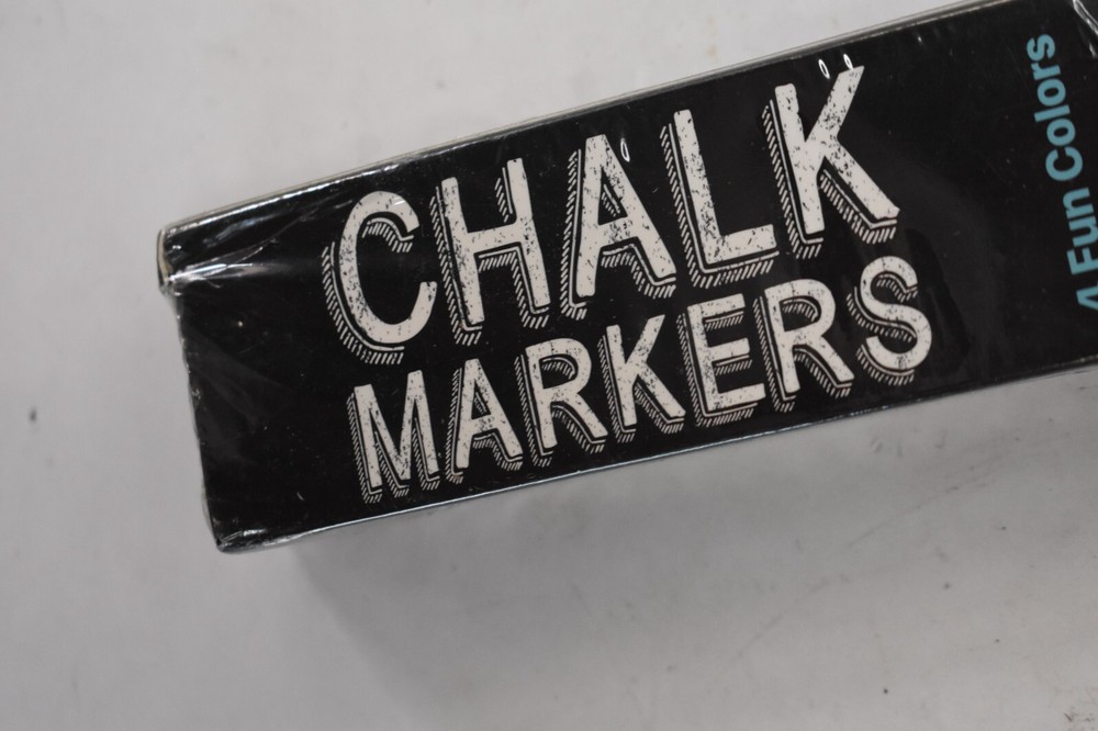 Better Office Products Liquid Washable Chalk Markers Reversible Tip 4 Pack Set