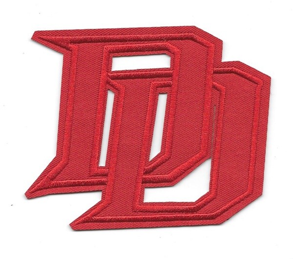 Marvel Comics Daredevil Interlocking DD Red Logo 3.5" Iron On Embroidered Patch