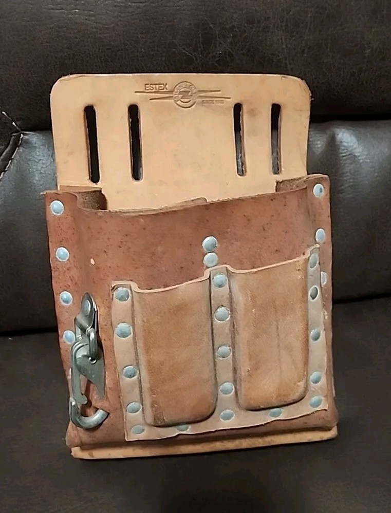 Estex, Electrician leather Tool Pouch, Belt loop