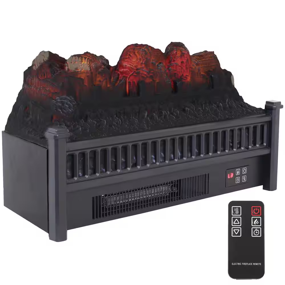 Sunnydaze 23 In. Heated Log Electric Fireplace Insert