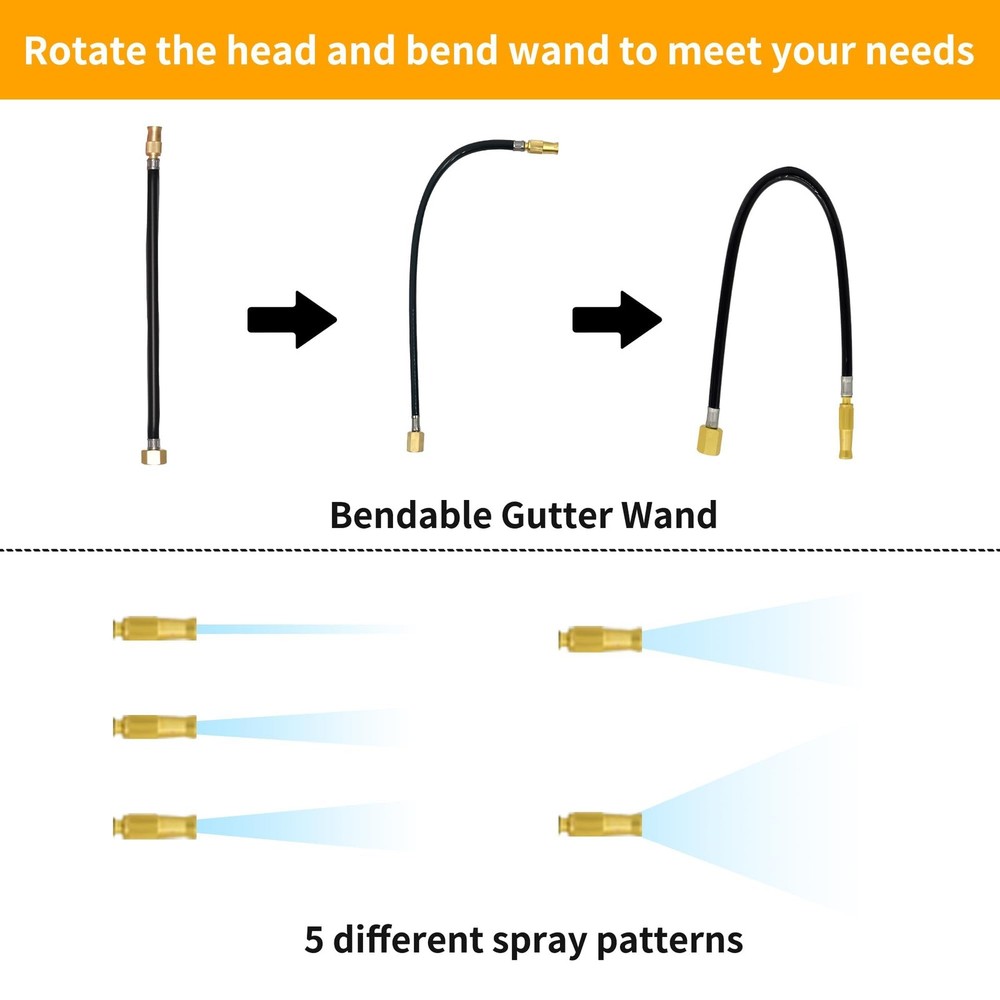 7FT Gutter Cleaning Tools from Ground, Telescopic Rain Gutter Cleaners Tool w...