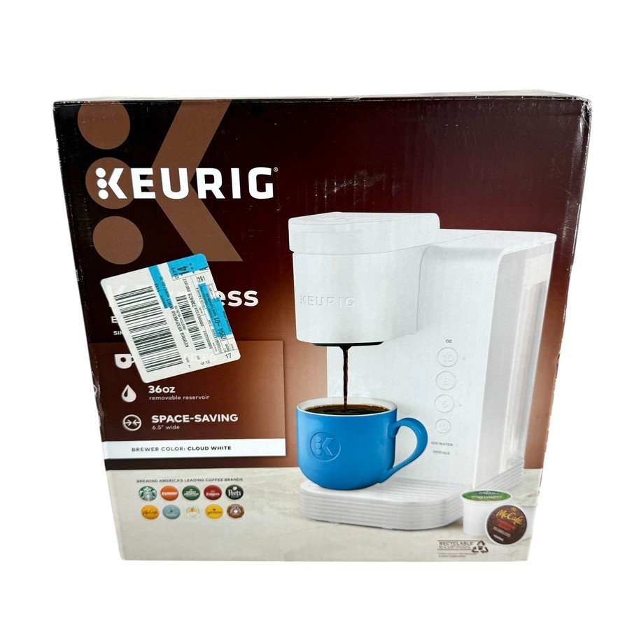 Keurig K-Express Essentials Single Serve K-Cup Pod Coffee Maker Cloud White