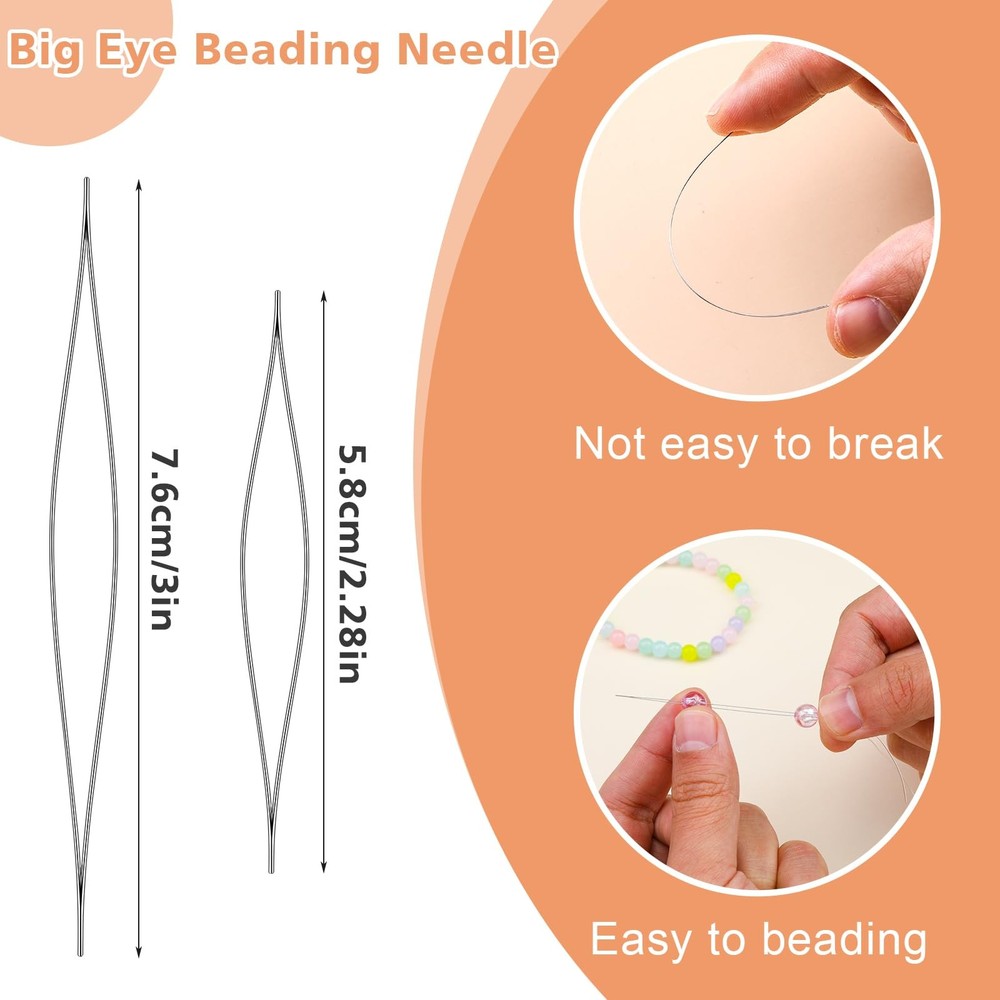 UOOU 0.4mm/4 Rolls Bracelet String, Elastic String for 0.4mm, White