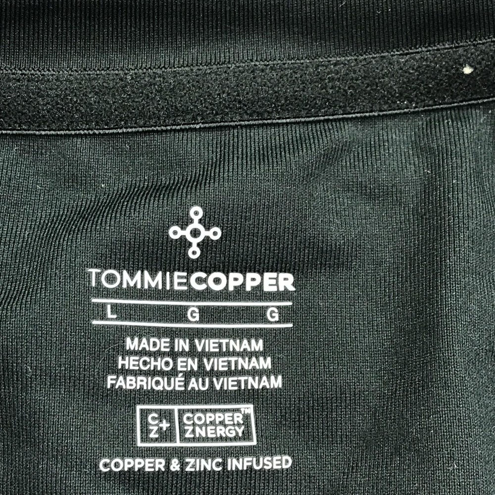 Tommie Copper Jacket Mens Large Black Compression Lower Back Support Zip Front