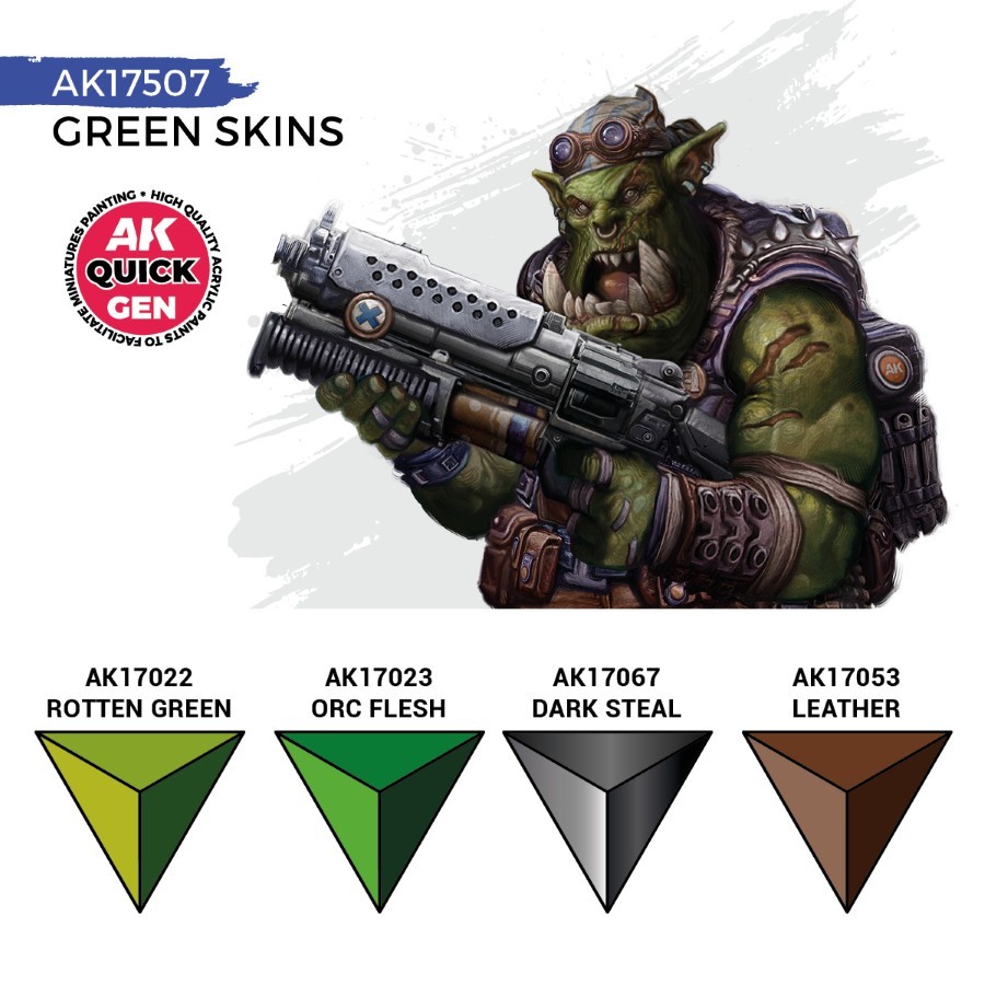 AK Interactive: Green Skins - QUICK GEN Set - AK17507