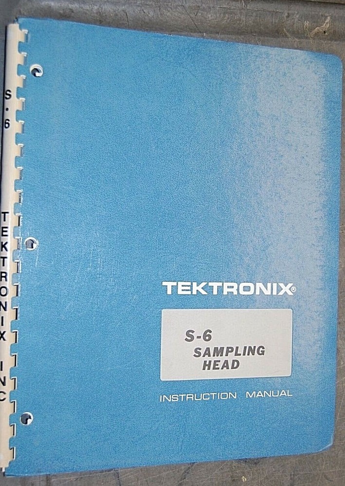 Tektronix S-6 Sampling Head 070-1128-00 Instruction Manual