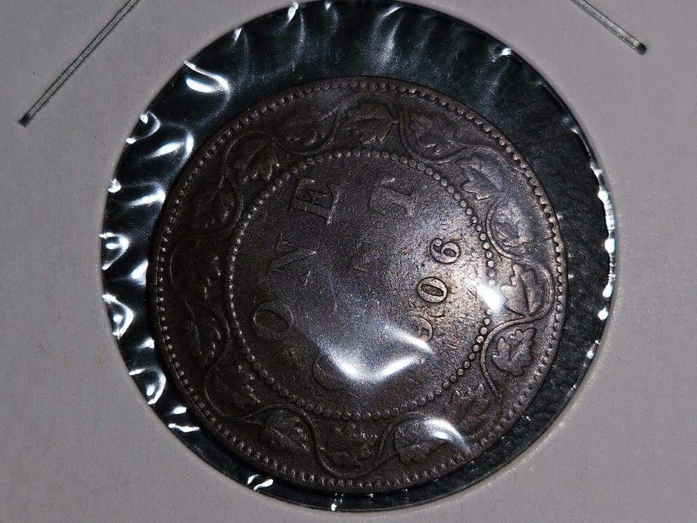 1906 Canada One Cent Queen Victoria Large Cent