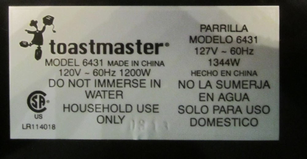 Toastmaster Eclipse 6431 Extra Burner Buffet Range/Hotplate/1200 Watts/EXC