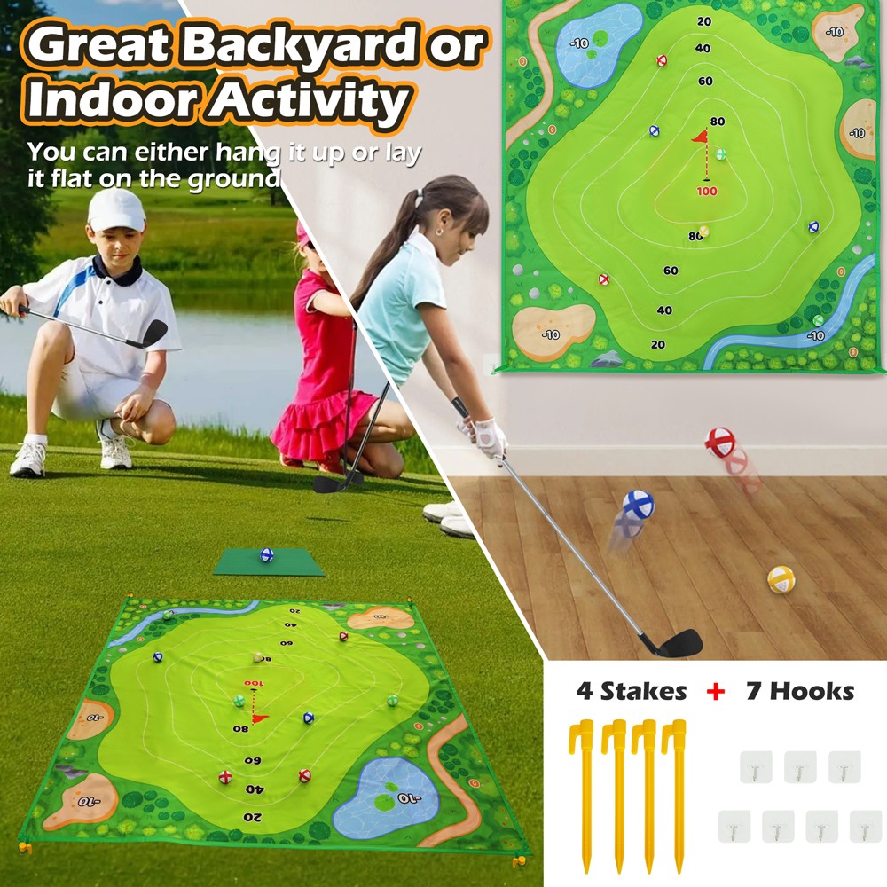 Golf Chipping Game Battle Golf Play Set for Kids Adults Indoor Outdoor Backyard