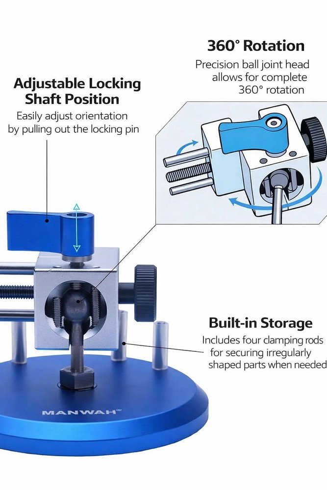 Multi-functional Vise Tool Model Painting Handheld Stationary Clamp Holder