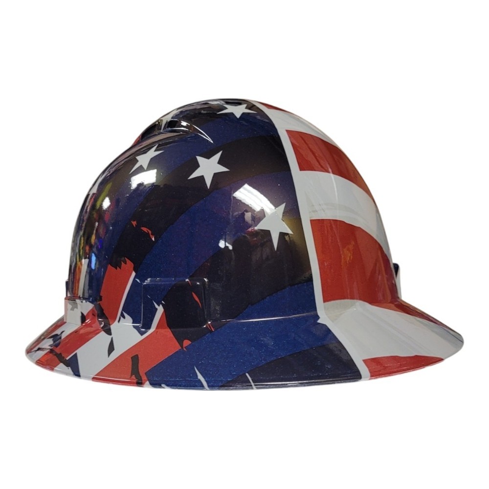 American Flag Full Brim Hardhat