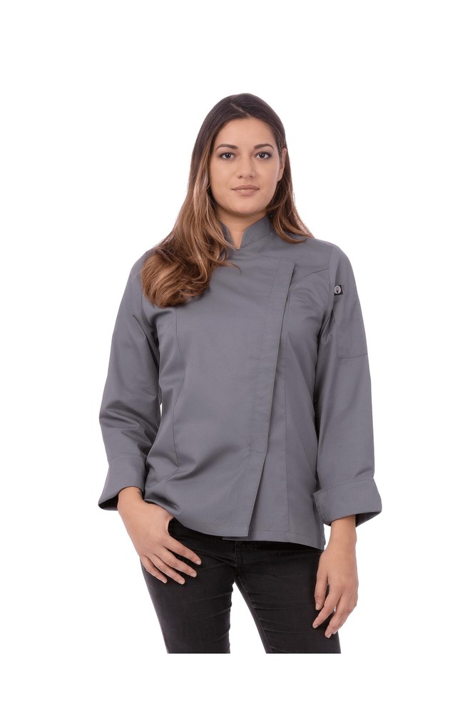 Chef Works Women's Lansing Chef Coat Medium Grey