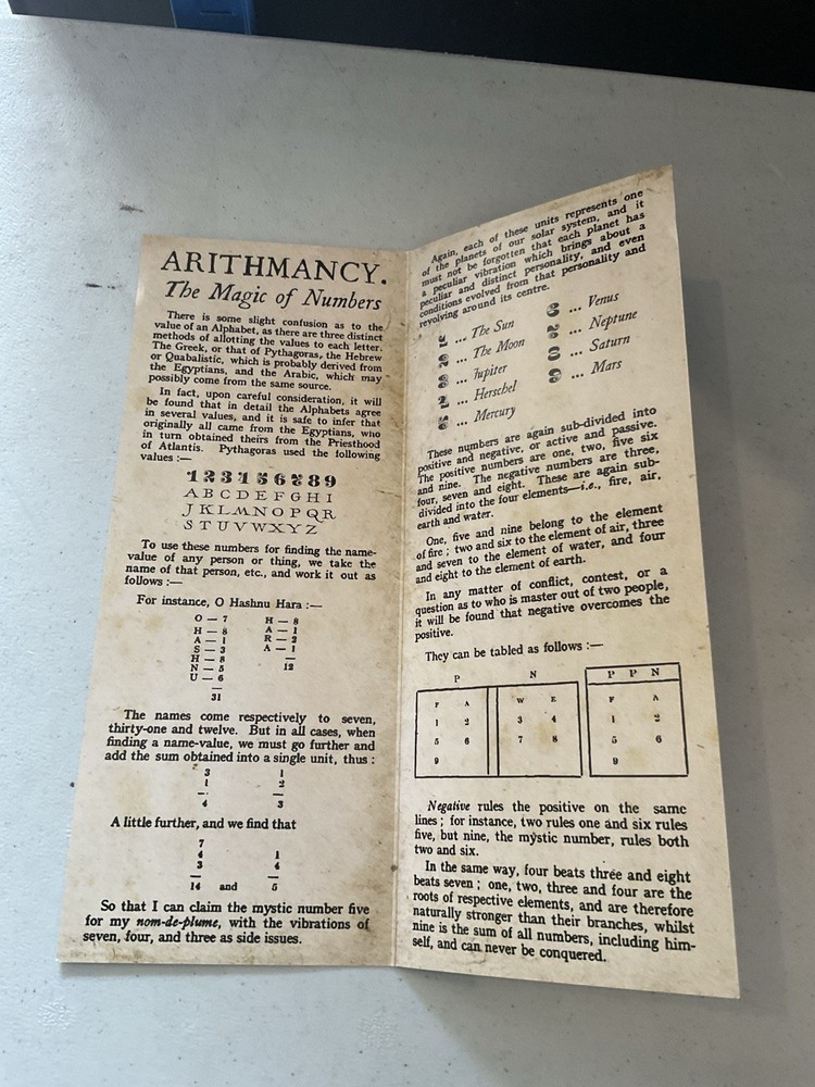 Harry Potter Arithmancy Booklet