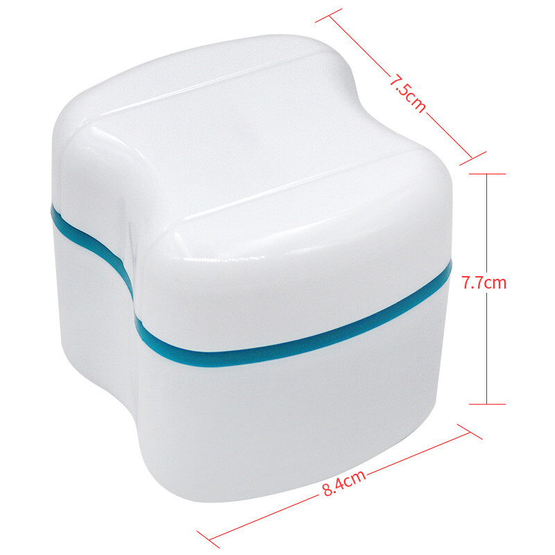 1pc Box Clean Teeth Case Dental False Teeth Storage Box With Hanging Net