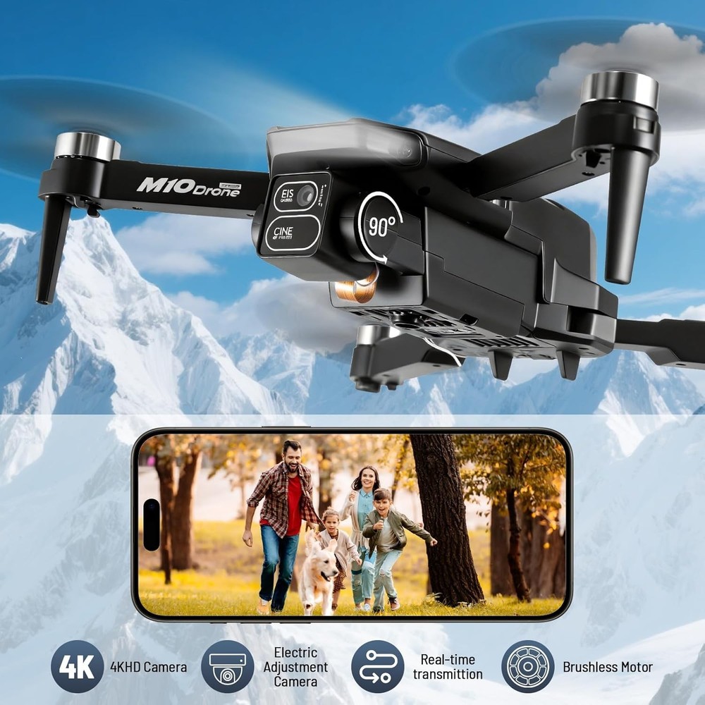 4K HD Camera Mini Drone for Beginners Foldable Quadcopter with 2 Batteries