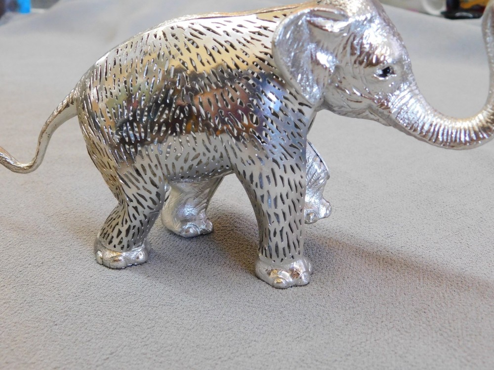 Christofle Lumiere D'Argent Silverplate Elephant Figurine