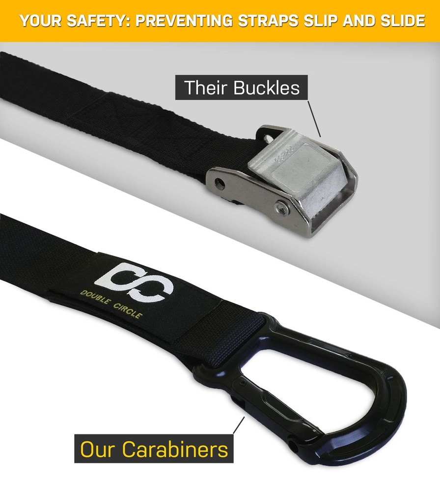 Quick Adjust Numbered Straps for Gymnastic Rings - Carabiner System and Exerc...