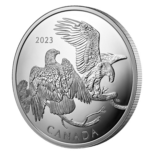 2023 Canada $30, 2-oz Silver Proof The Striking Bald Eagle