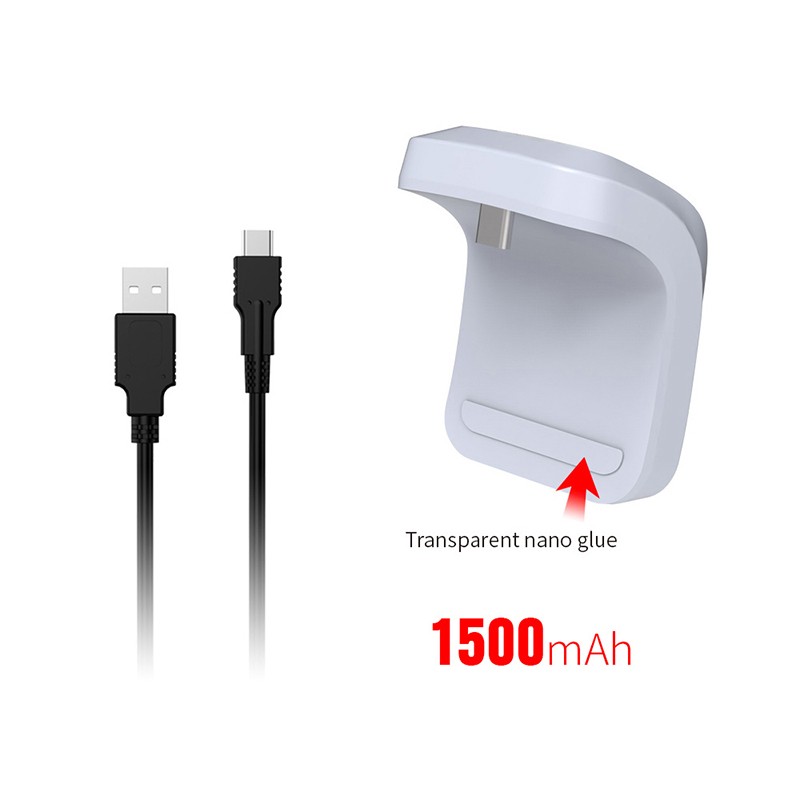 For PS5 Wireless Controller Handle External Rechargeable Battery Pack with Cable