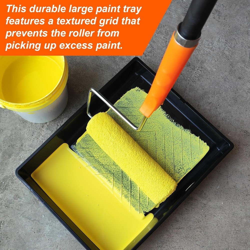 King Origin Paint Roller Kit with Extension Pole (3 ft), 9" & 4" Paint Rollers,