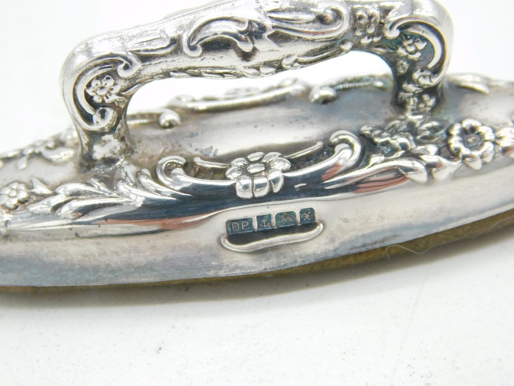 Sterling Silver Floral Pattern Miniature Nail Buffer Vintage 1997 Birmingham