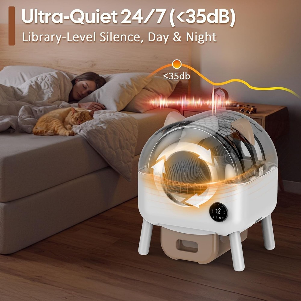 Self Cleaning Cat Litter Box, Extra Large Capacity Automatic Litter Box