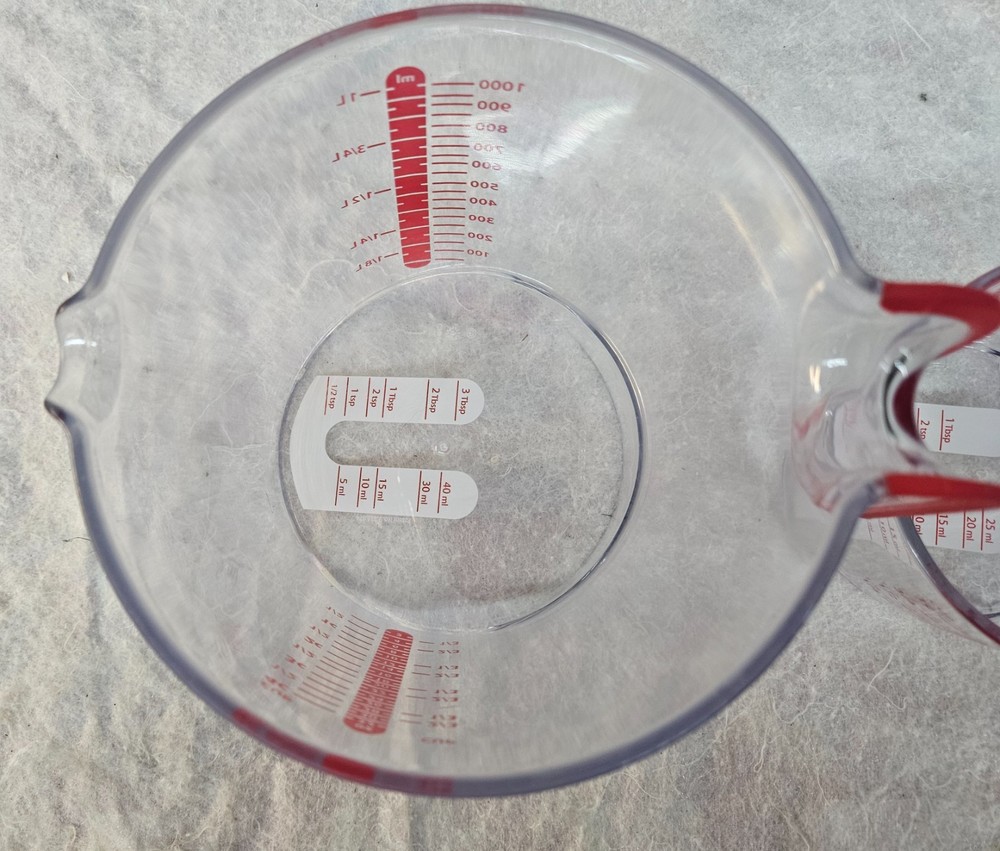 Pair Plastic PROGRESSIVE Liquid 4 Cup & 1 Cup MEASURING CUPS w Handles