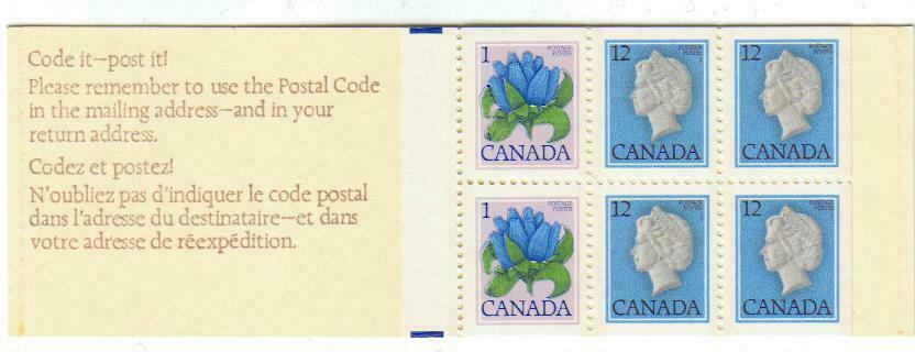 BOOKLET BK77, ELIABETH II  & GENTIAN,  RANDOM COVER