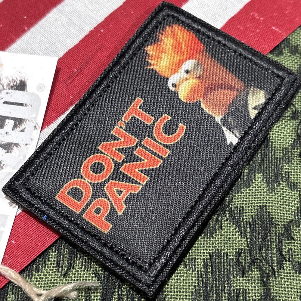Beaker Muppets Don’t Panic Tactical Hook Loop Patch High Quality 2x3”