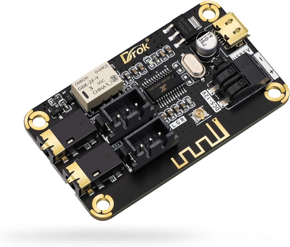 Compact 12V Bluetooth 4.2 Receiver Module - Perfect for DIY Audio Projects