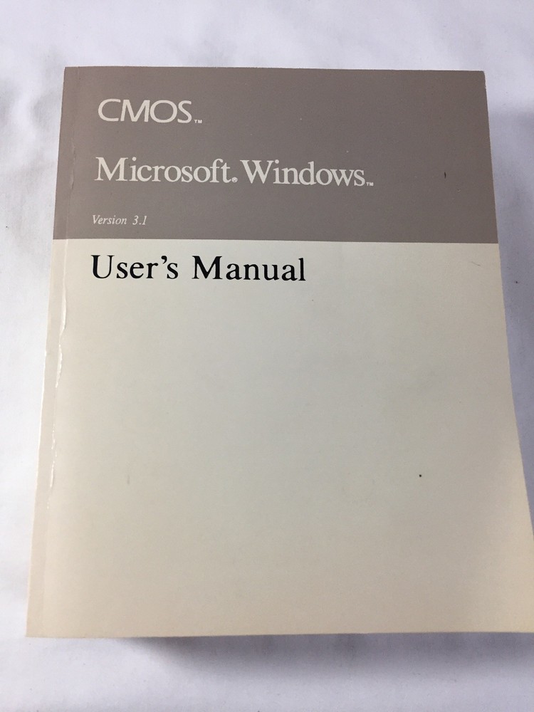 CMOS Microsoft Windows Version 3.1 User's Guide - Original Book 1992 -