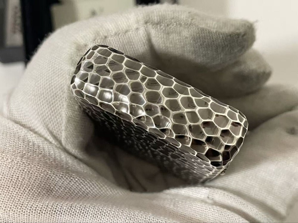 Zippo Meteorite Crater Silver 5 Sided Design Etching Lighter Regular Japan