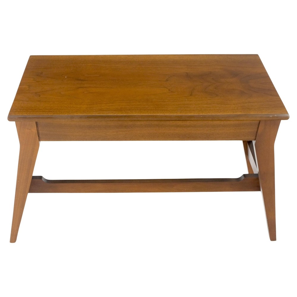 Solid Walnut Lift Top Storage High Seat Organ Bench MINT
