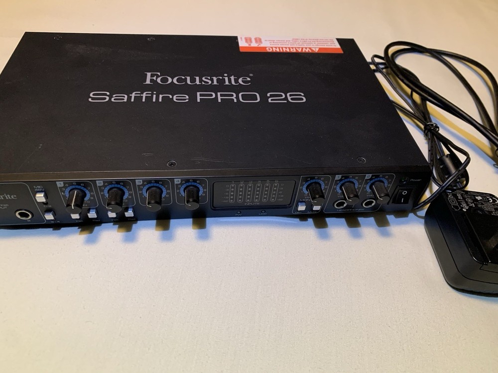 Focusrite Saffire PRO 26 Firewire Digital Audio Interface Power Cords WORKING