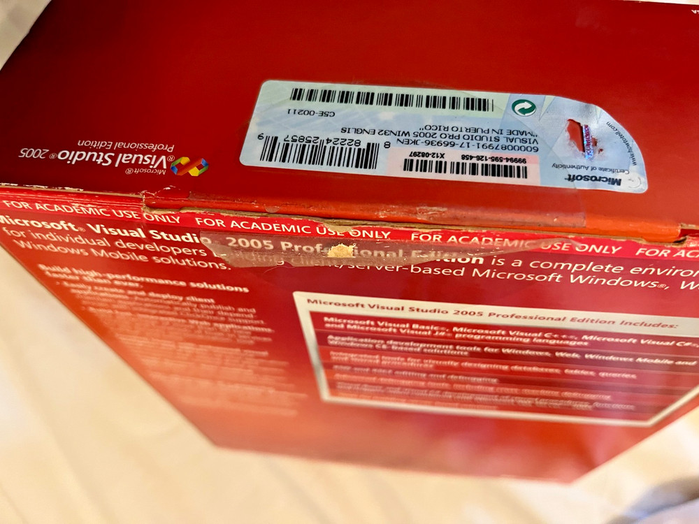 Microsoft Visual Studio 2005 Professional Edition Full Version Academic MSDN