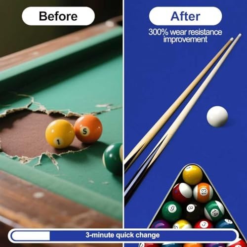 8ft Pool Table Felt Replacement Kit - Pre-Cut Billiard Cloth, Gloves & Tools