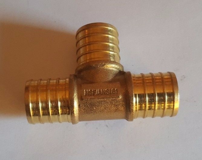 10 Pcs. 1" X 1" X 1" Pex Tee, One Inch Pex Tee, Lead Free Brass 23-1-3=10