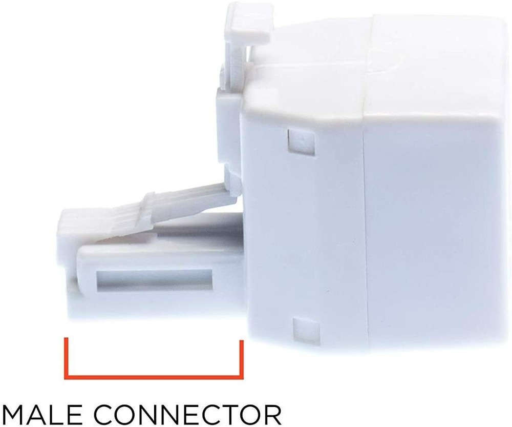 Duplex Modular Phone Wall Jack Adapter (WHITE) RJ11 - Splitter | Three Pack